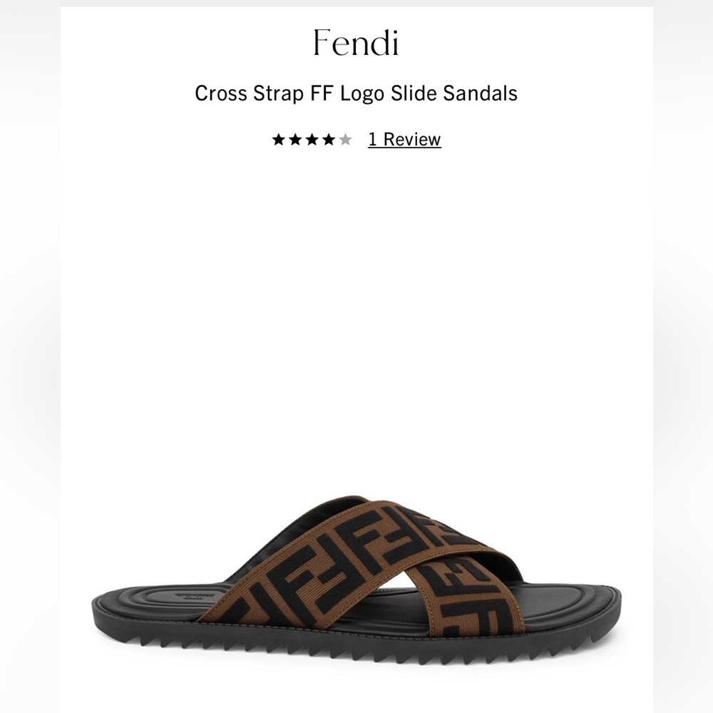 Fendi Maya Black Elastic Slippers